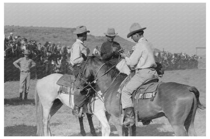 Judges at Bean Day Rodeo Wagon Mound New Mexico 1939