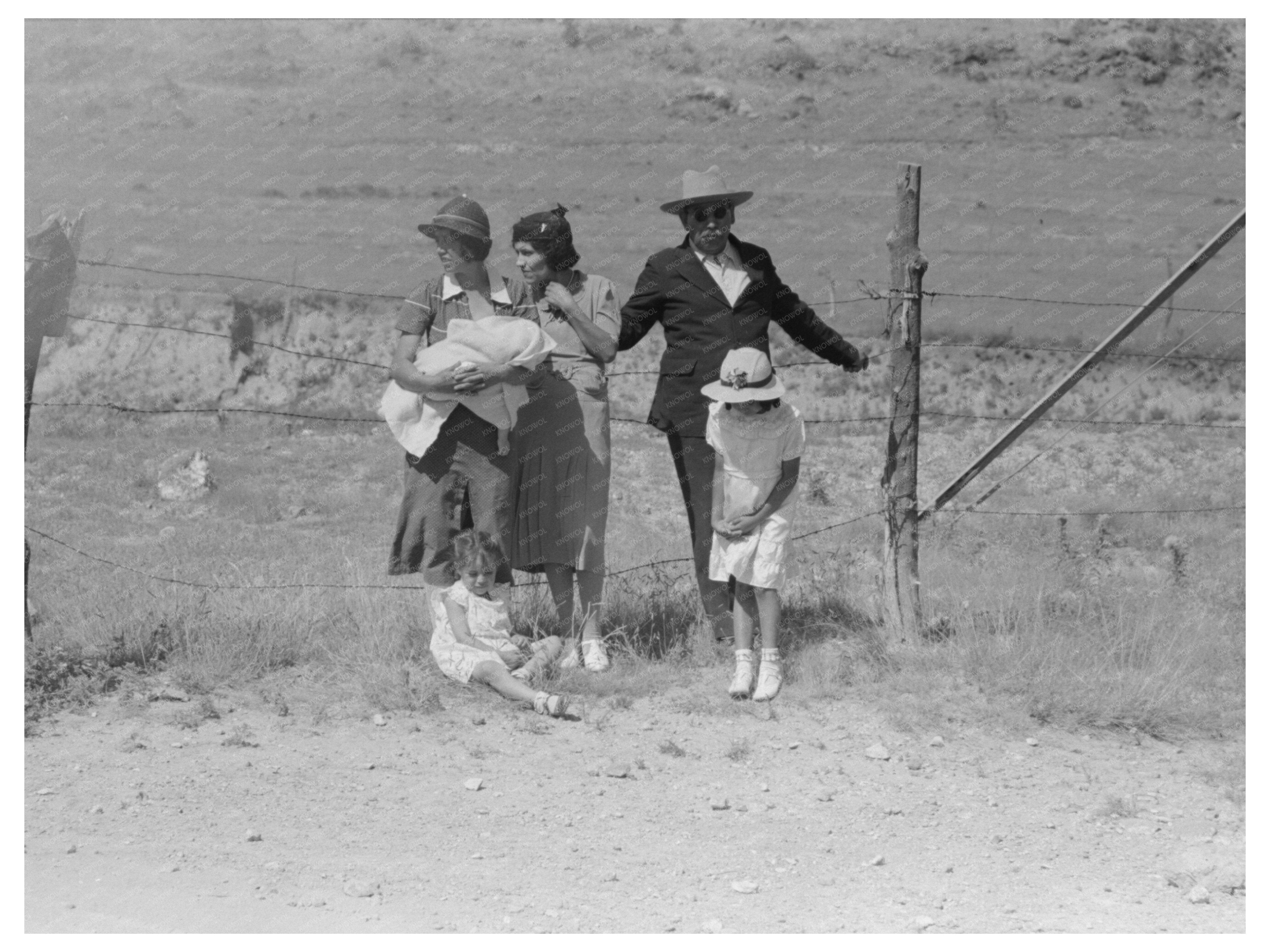 Spanish-American Family at Bean Day Rodeo 1939 New Mexico