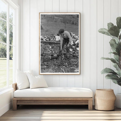 Wood Splitting on Vermont Farm October 1939