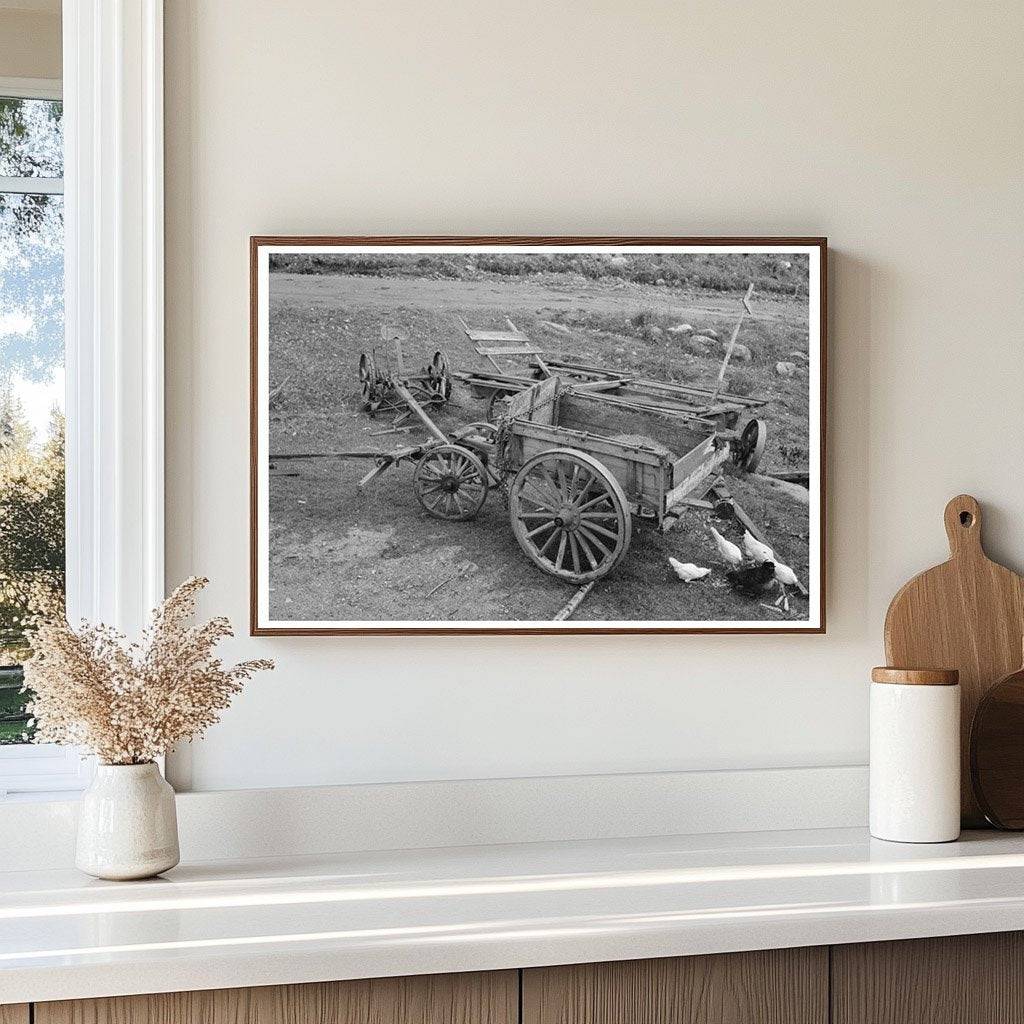 Farm Equipment and Wagon in Bradford Vermont 1939