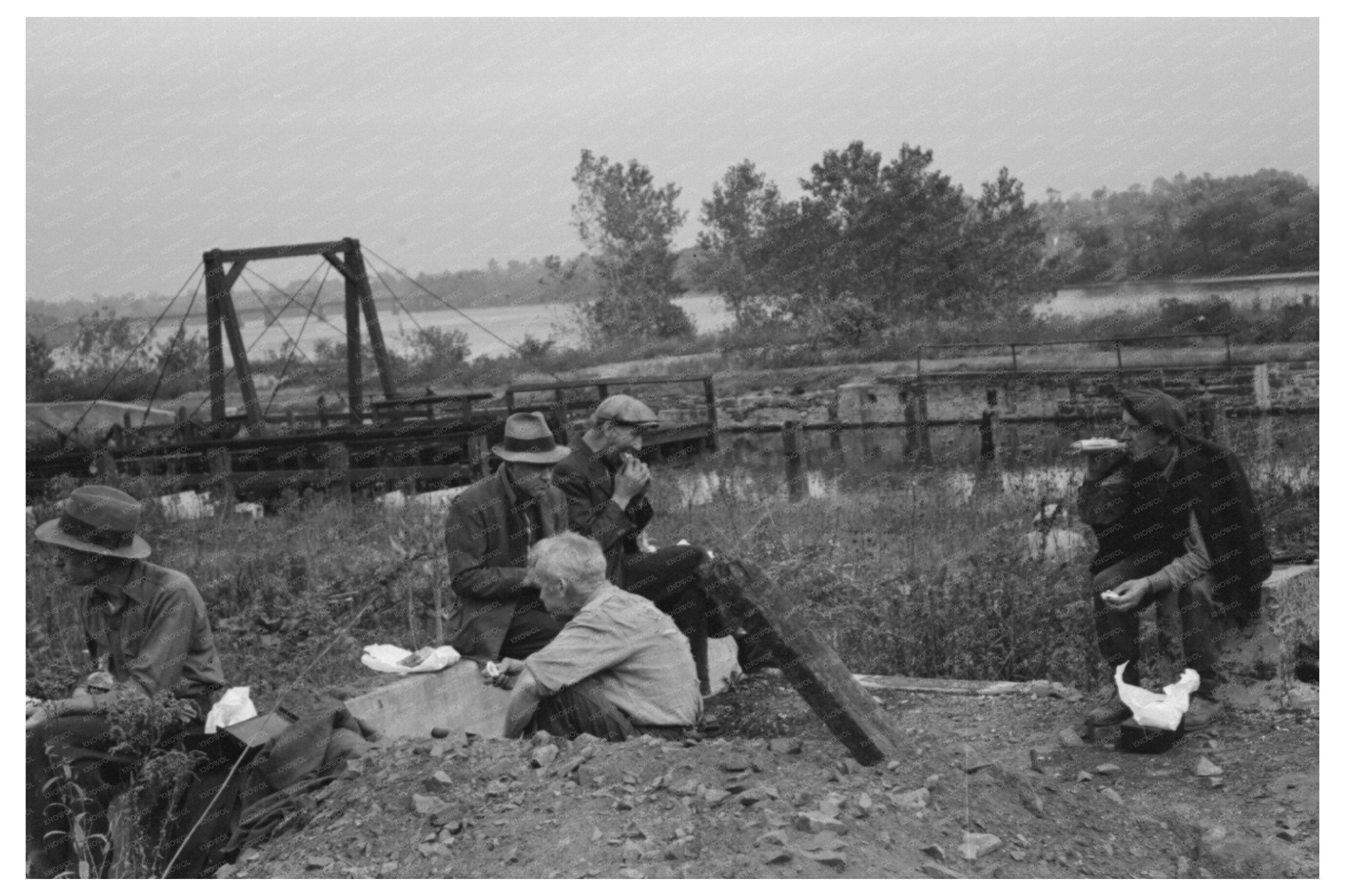 Railroad Workers Lunch Break Windsor Locks 1939