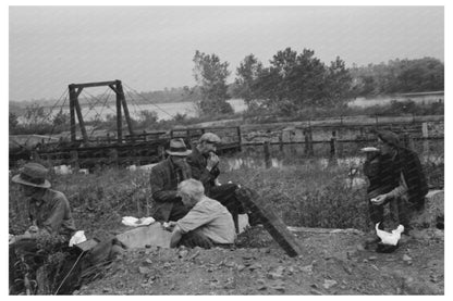 Railroad Workers Lunch Break Windsor Locks 1939