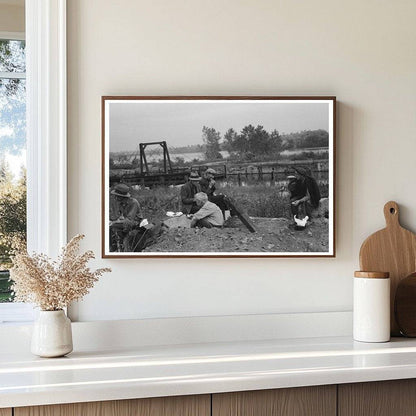 Railroad Workers Lunch Break Windsor Locks 1939