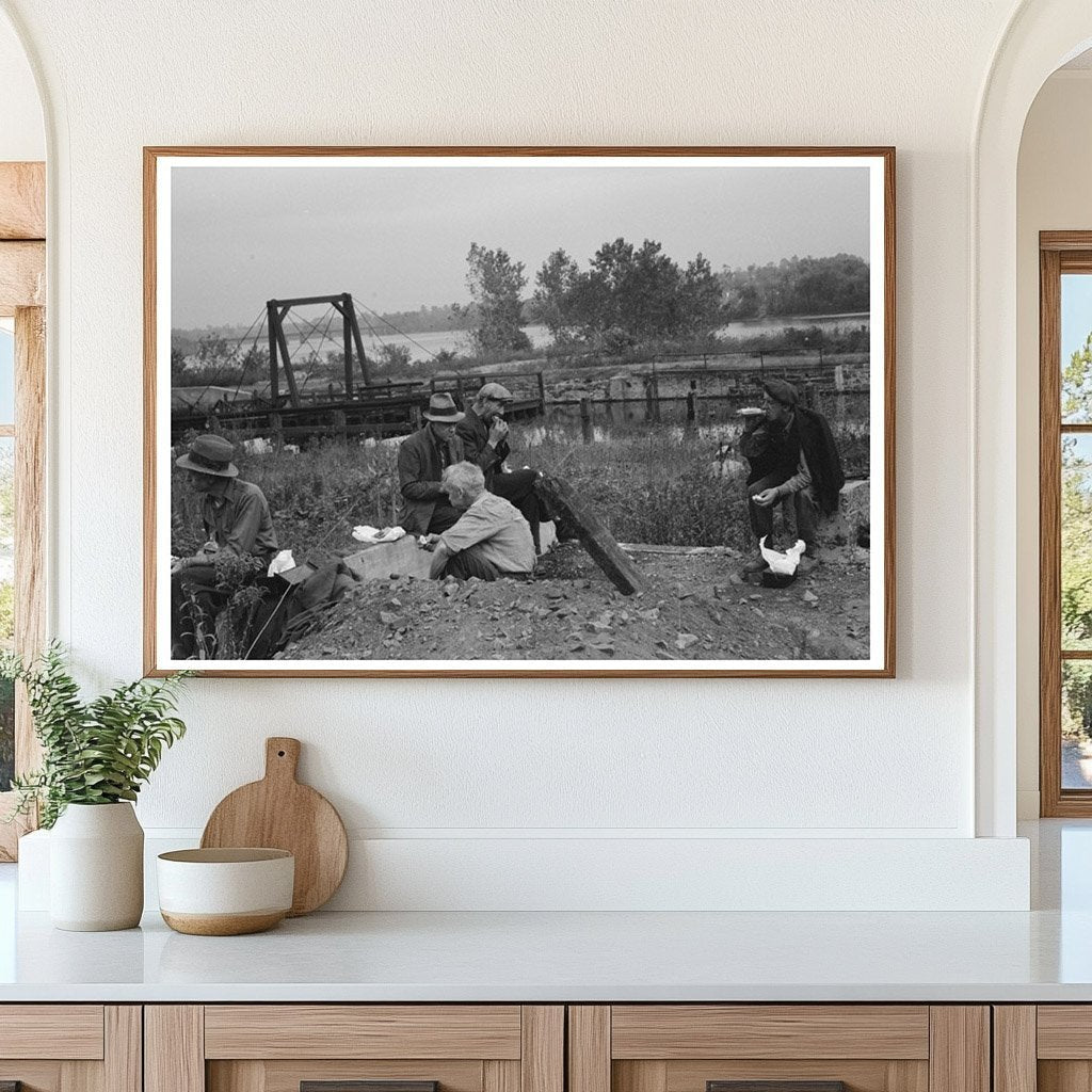 Railroad Workers Lunch Break Windsor Locks 1939