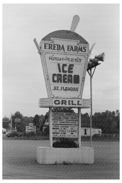 Ice Cream Advertising Display near Berlin Connecticut 1939