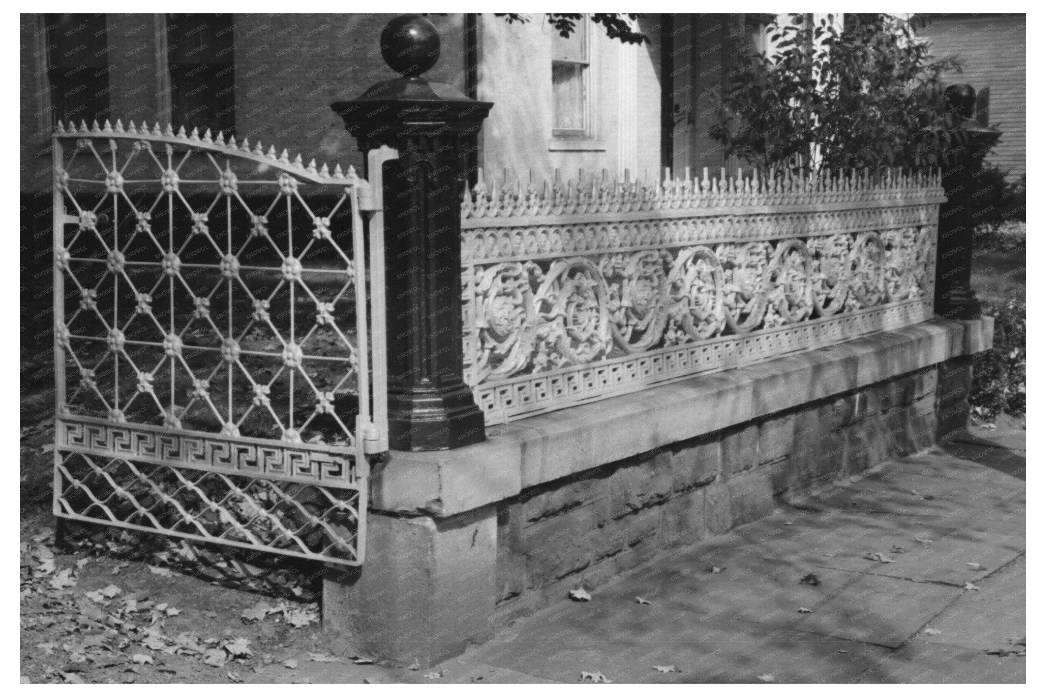 Vintage Iron Grill Work Meriden Connecticut October 1939