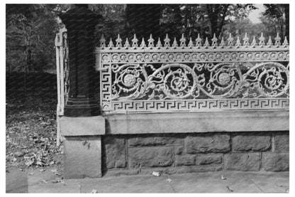 Vintage Iron Grill Work in Meriden Connecticut 1939