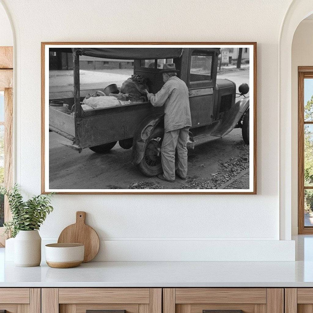 Vintage Fruit Vendor in Meriden Connecticut October 1939