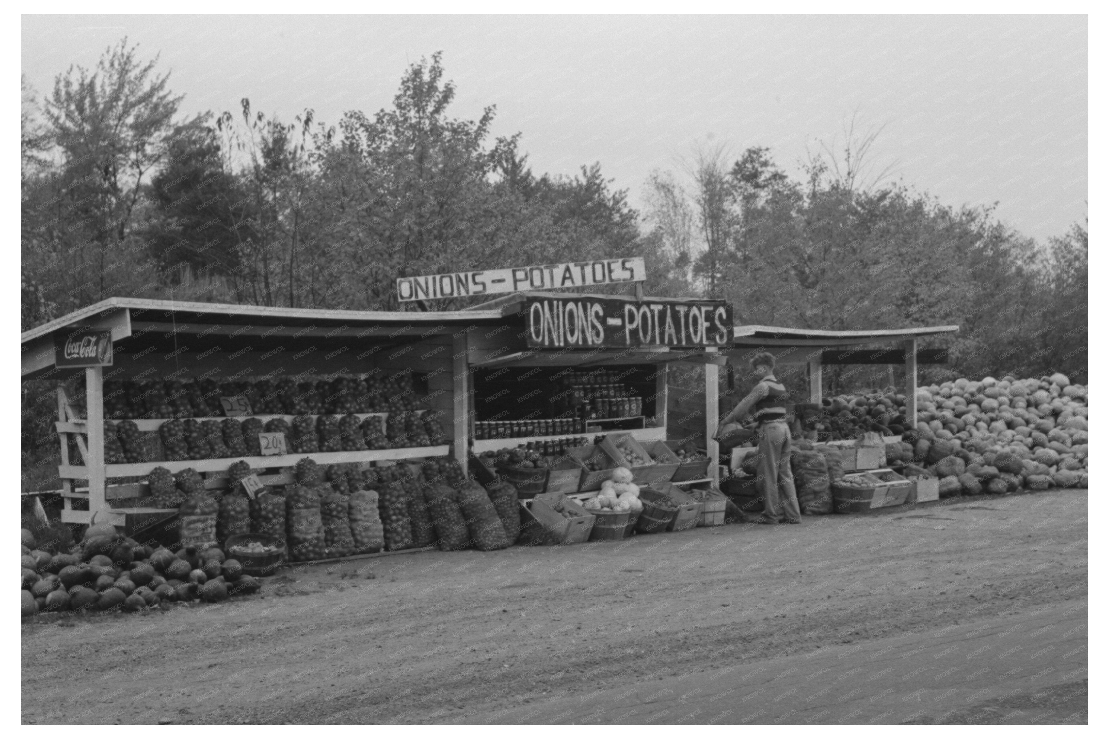 Roadside Market in Greenfield Massachusetts 1939