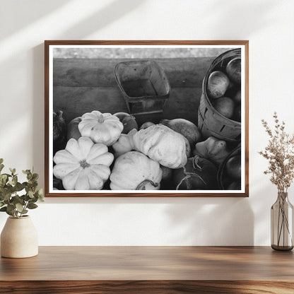 Vintage Roadside Stand with Fall Produce 1939