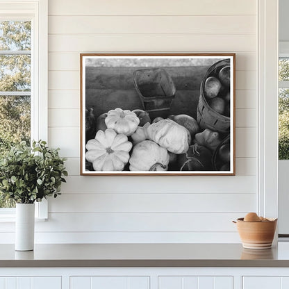 Vintage Roadside Stand with Fall Produce 1939