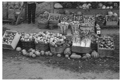 Fall Fruits and Vegetables Stand Greenfield Massachusetts 1939