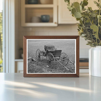 Horse-Drawn Buggy and Pitchfork on Massachusetts Farm 1939