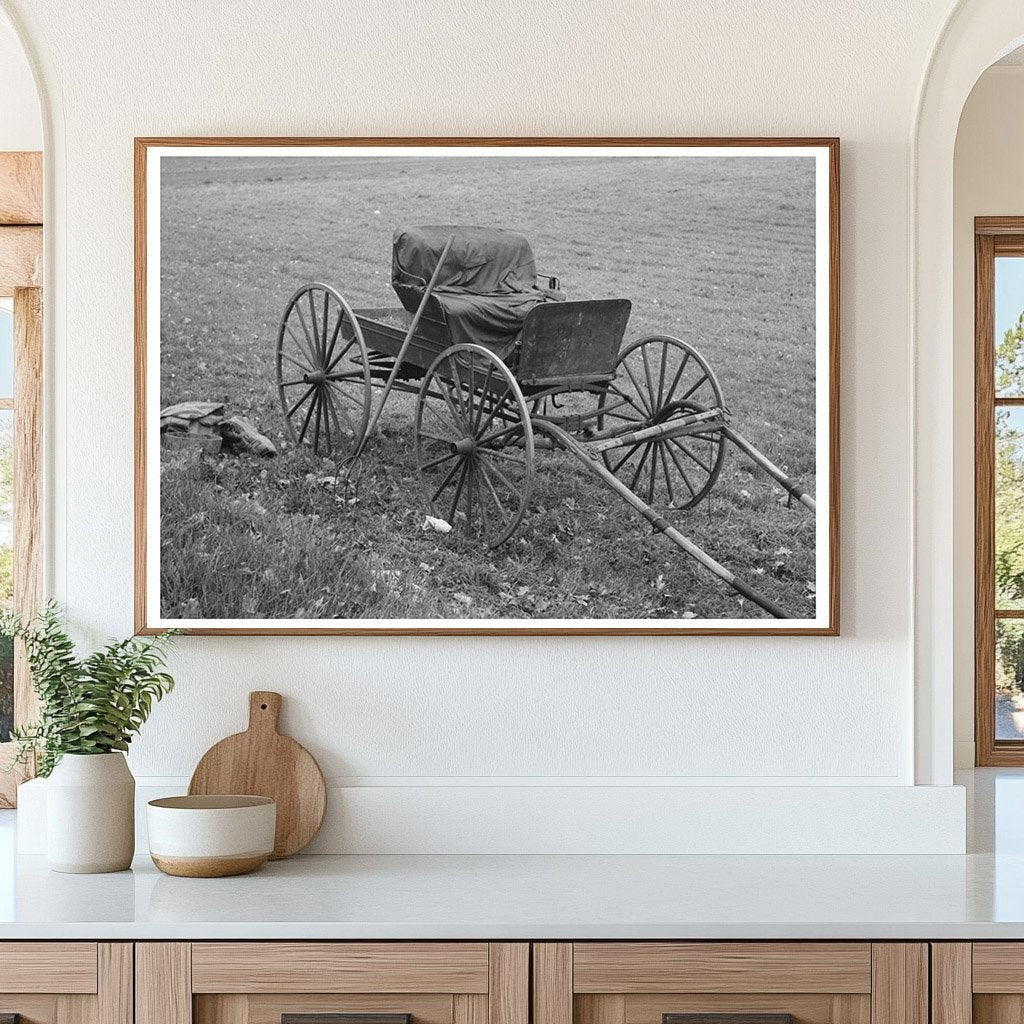 Horse-Drawn Buggy and Pitchfork on Massachusetts Farm 1939