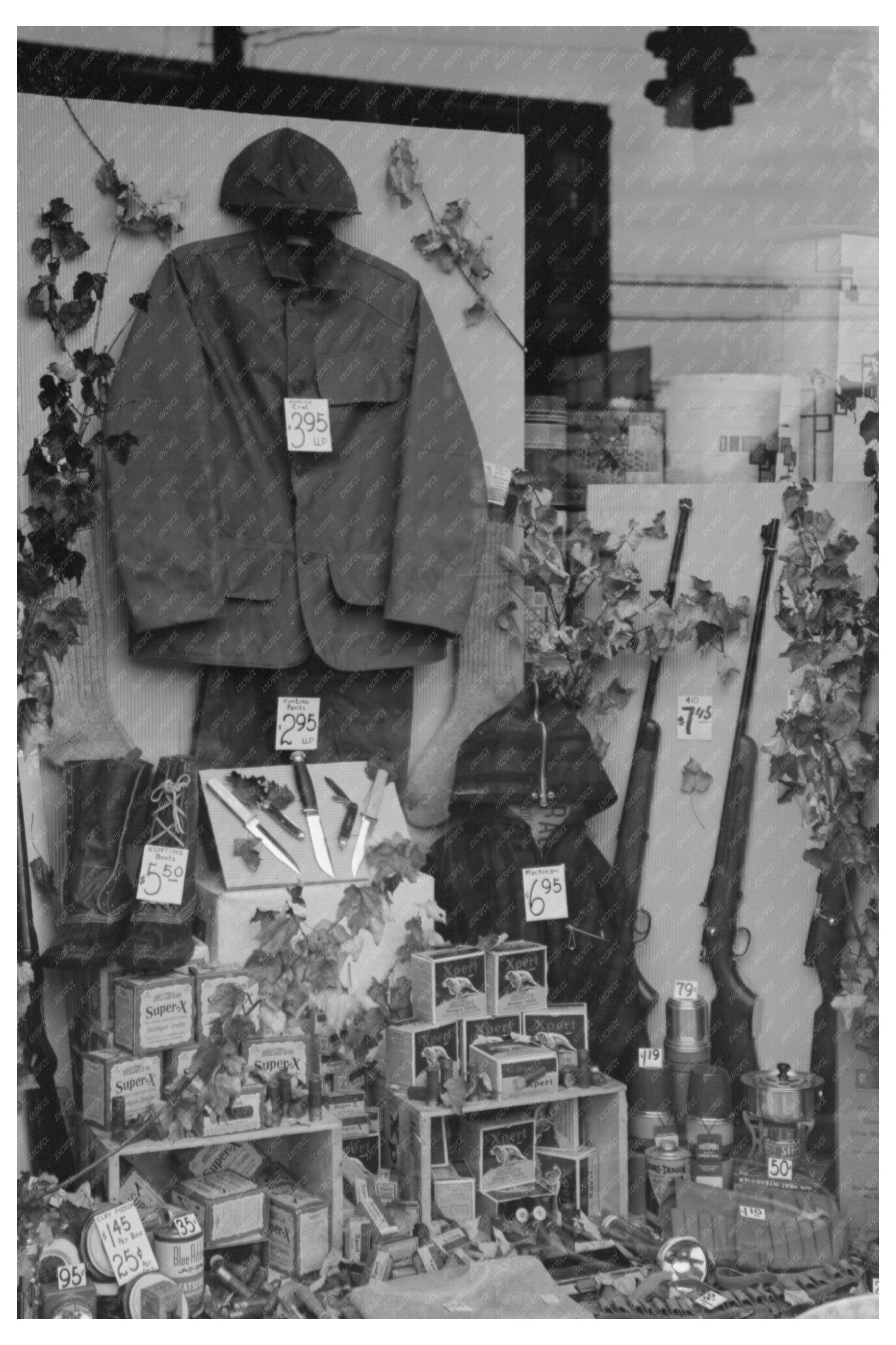 Vintage Fall Window Display Windsor Locks 1939