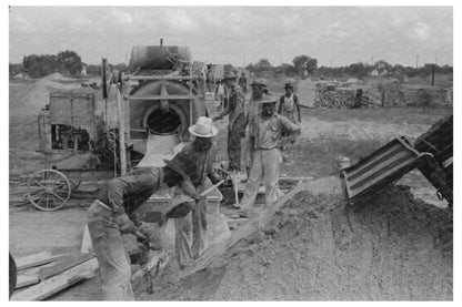 Concrete Mixer at Migrant Camp Sinton Texas October 1939