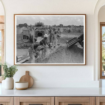 Concrete Mixer at Migrant Camp Sinton Texas October 1939