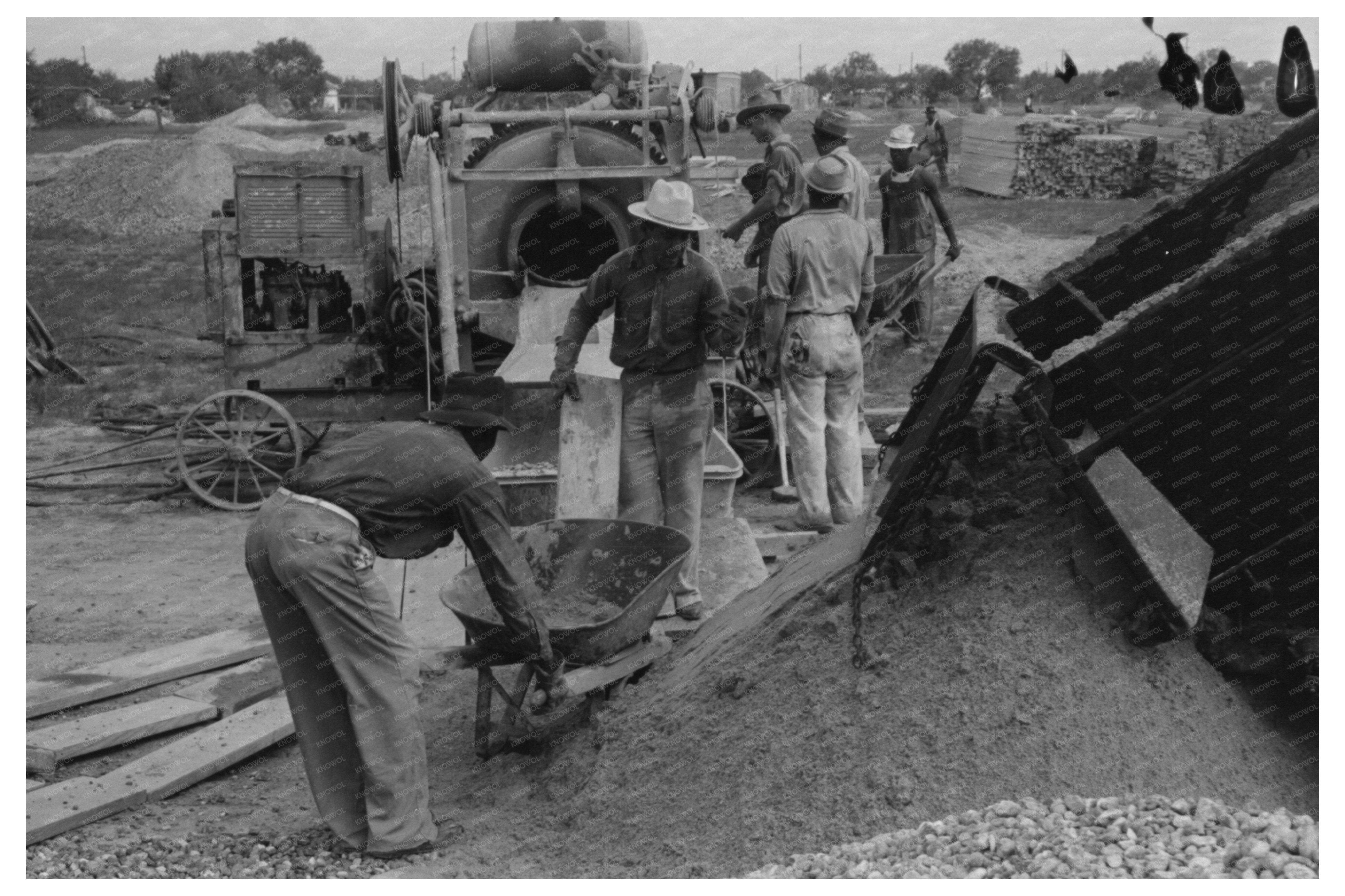 Migrant Camp Construction in Sinton Texas October 1939