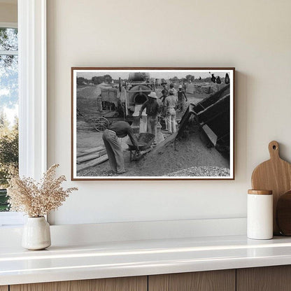 Migrant Camp Construction in Sinton Texas October 1939