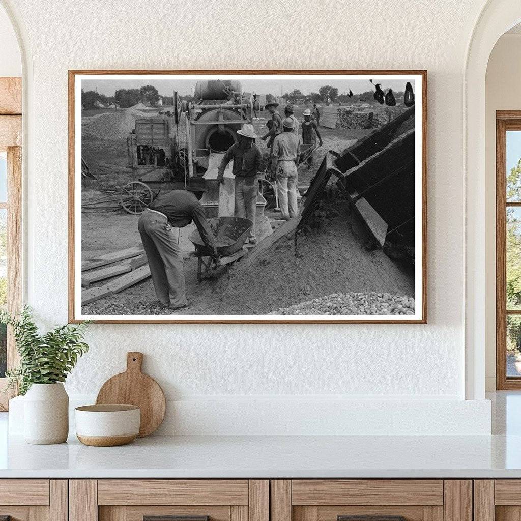 Migrant Camp Construction in Sinton Texas October 1939