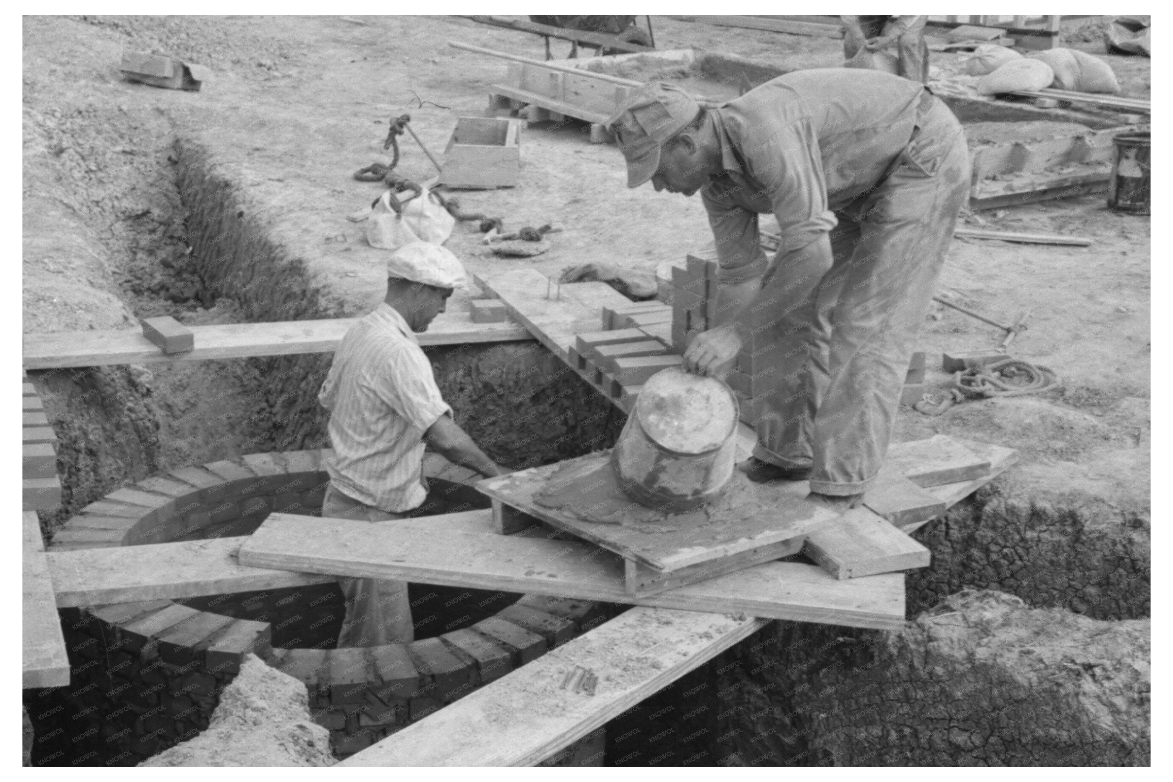 Migrant Camp Manhole Construction Sinton Texas 1939