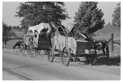 Farmer Resting by Wagon in Smith County Texas 1939