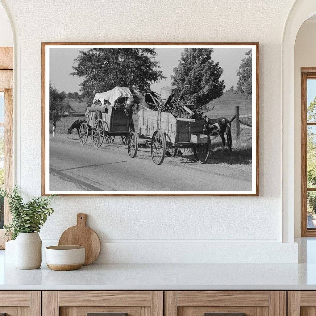 Farmer Resting by Wagon in Smith County Texas 1939