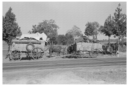 Farmer with Wagon on Roadside Smith County Texas 1939