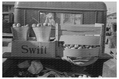 Truck Loaded with Apples in Jacksonville Texas 1939