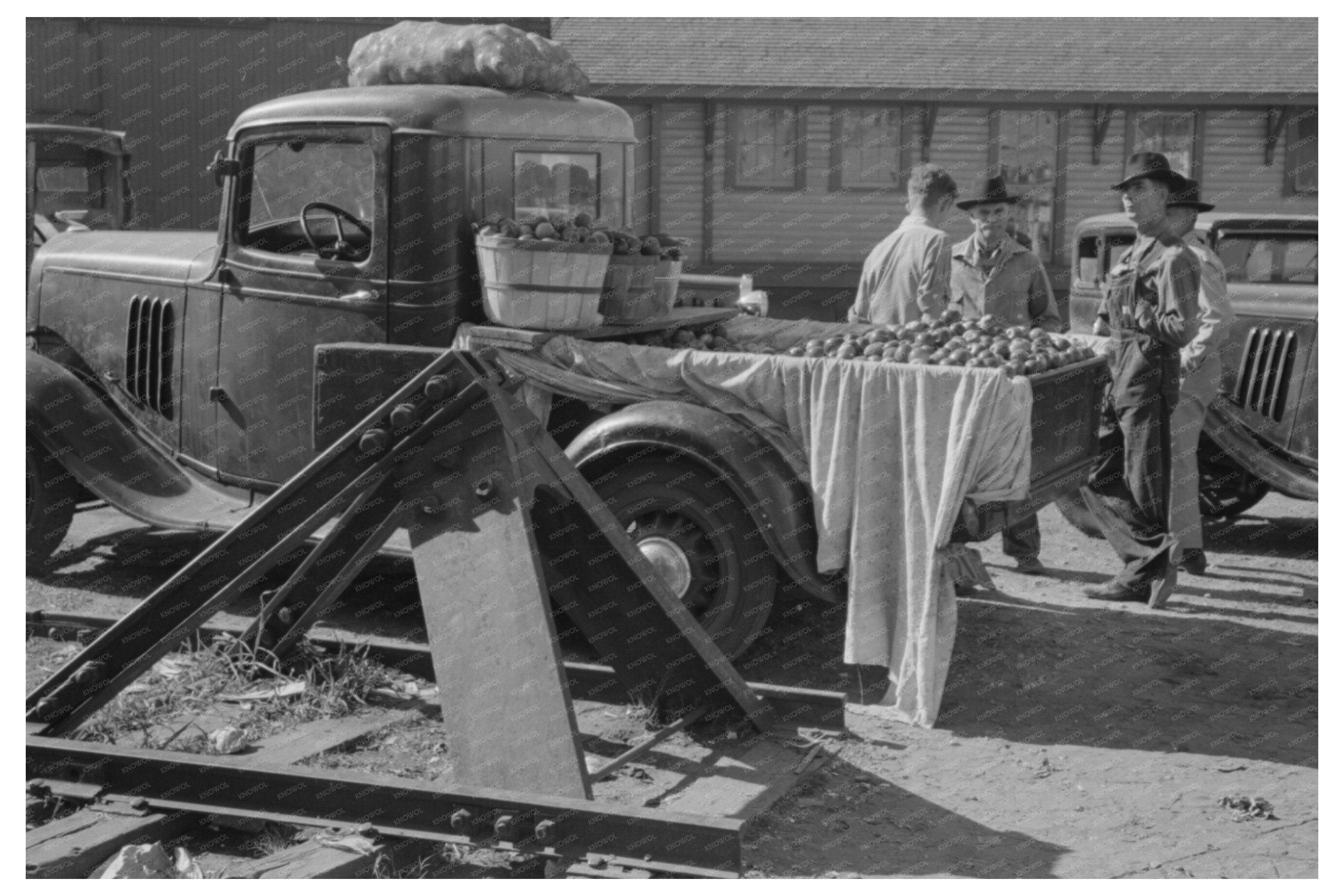 Vintage Truck Loaded with Apples Jacksonville Texas 1939