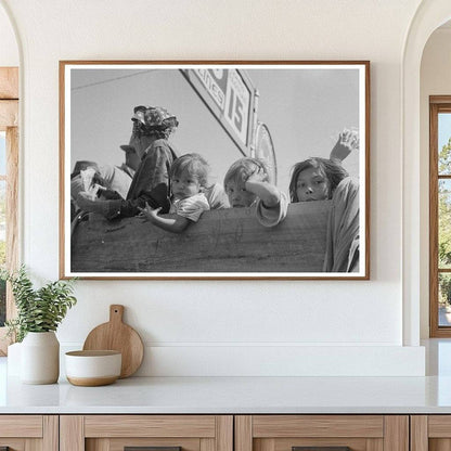 Mexican Woman and Children Returning Home Texas 1939