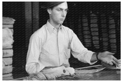 Cotton Weighing Checker at Houston Facility 1939