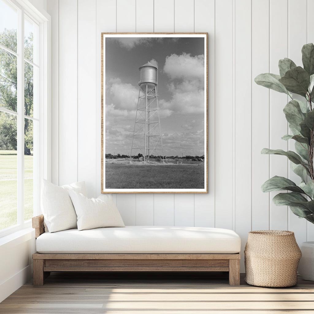 Water Tower Under Construction in Sinton Texas 1939