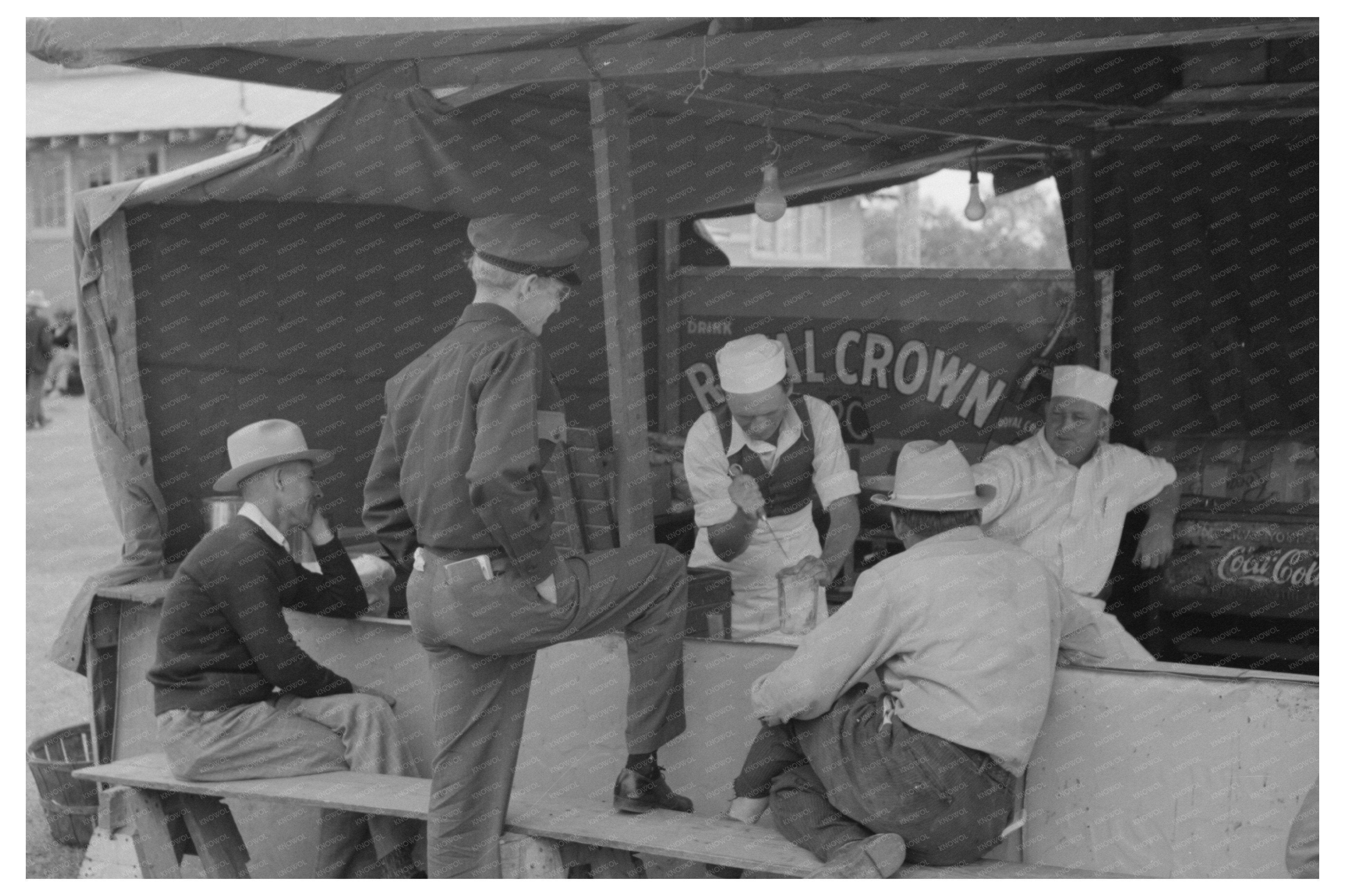 Vintage Soft Drink and Hamburger Stand Gonzales Texas 1939