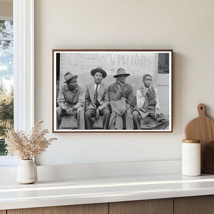 Boys on Bench in Waco Texas November 1939