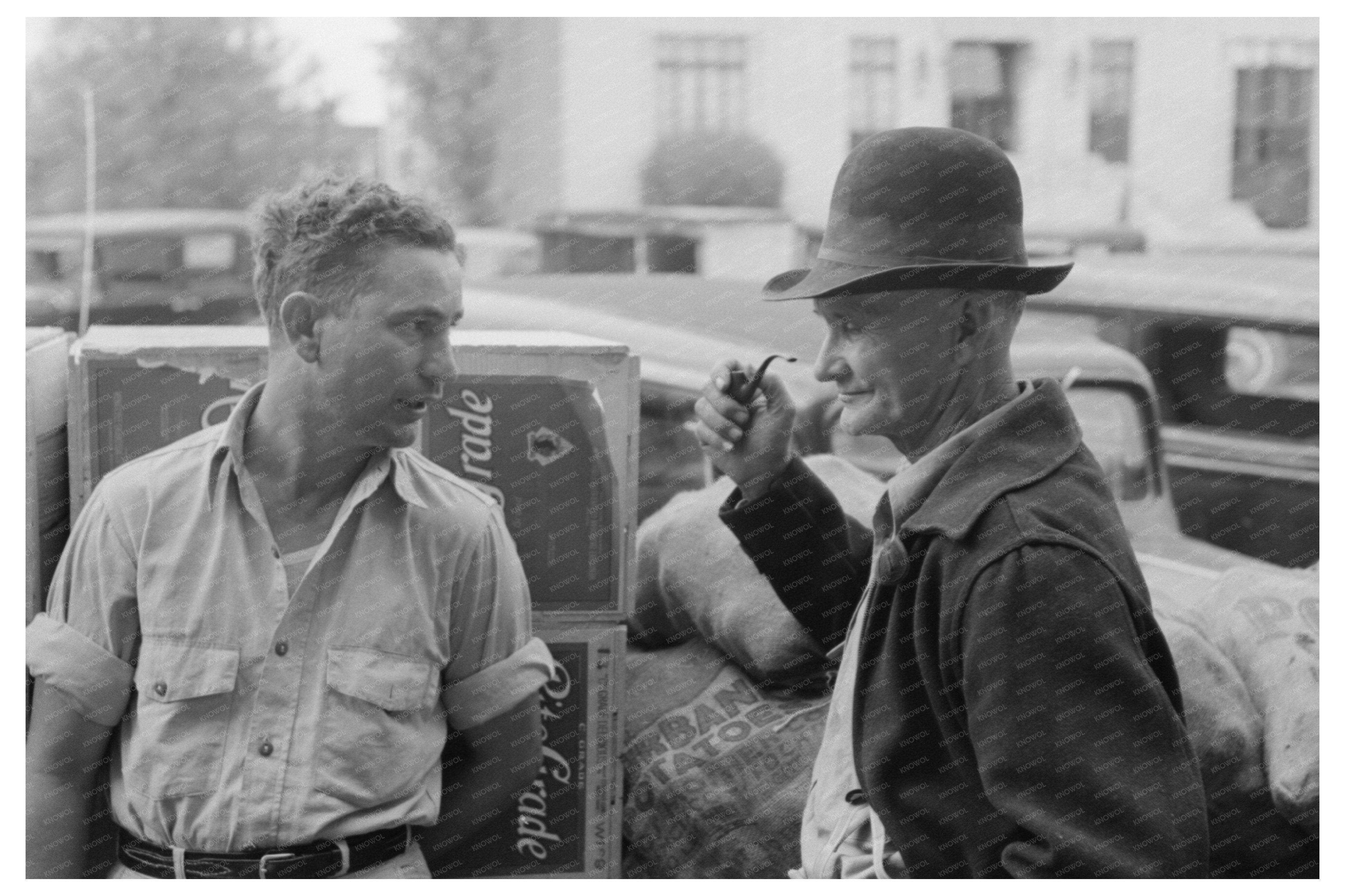 Men in Waco Texas Market Square November 1939 Vintage Photo