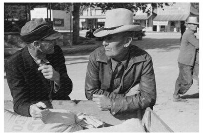 Men in Market Square Waco Texas November 1939