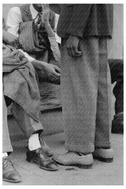 Youths Feet in Waco Texas Market Square November 1939