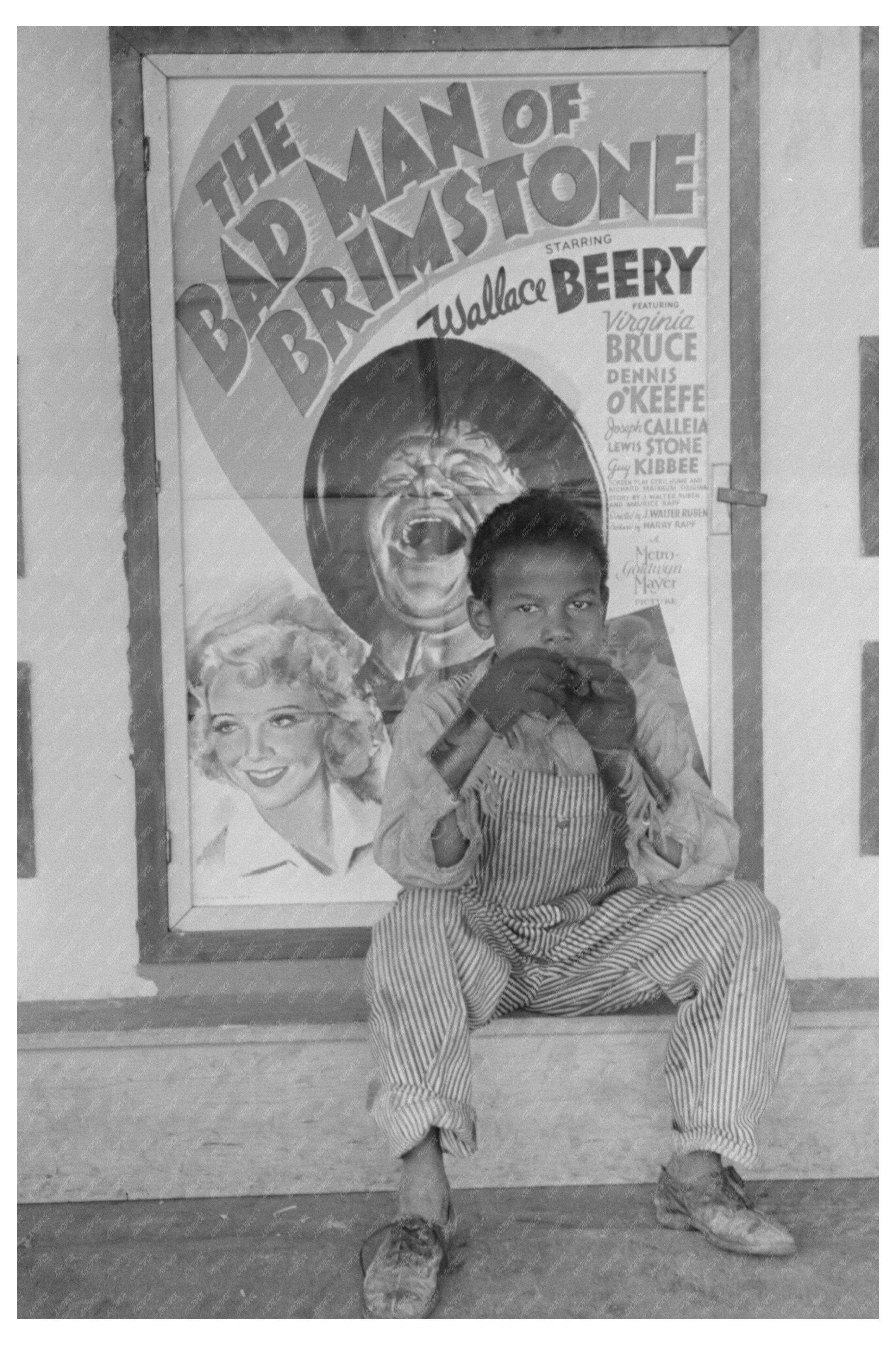 Man at Movie Theater in Waco Texas November 1939