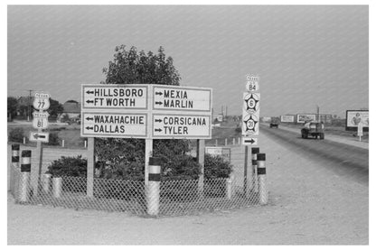 Waco Texas Highway Junction November 1939 Historical Photo