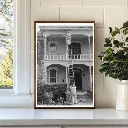 House Being Painted in Waco Texas November 1939