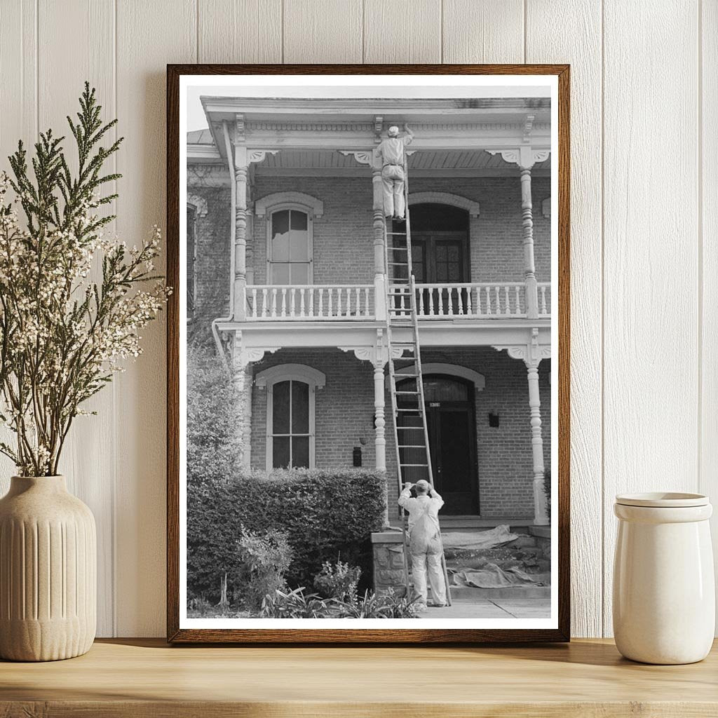 House Being Painted in Waco Texas November 1939