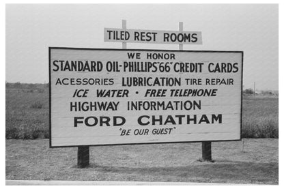 Vintage Service Station in Waco Texas 1939