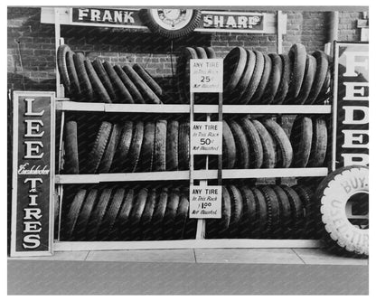 Used Tire Sales Lot in Waco Texas November 1939