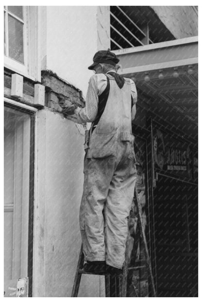 Plastering Scene in Waco Texas 1939