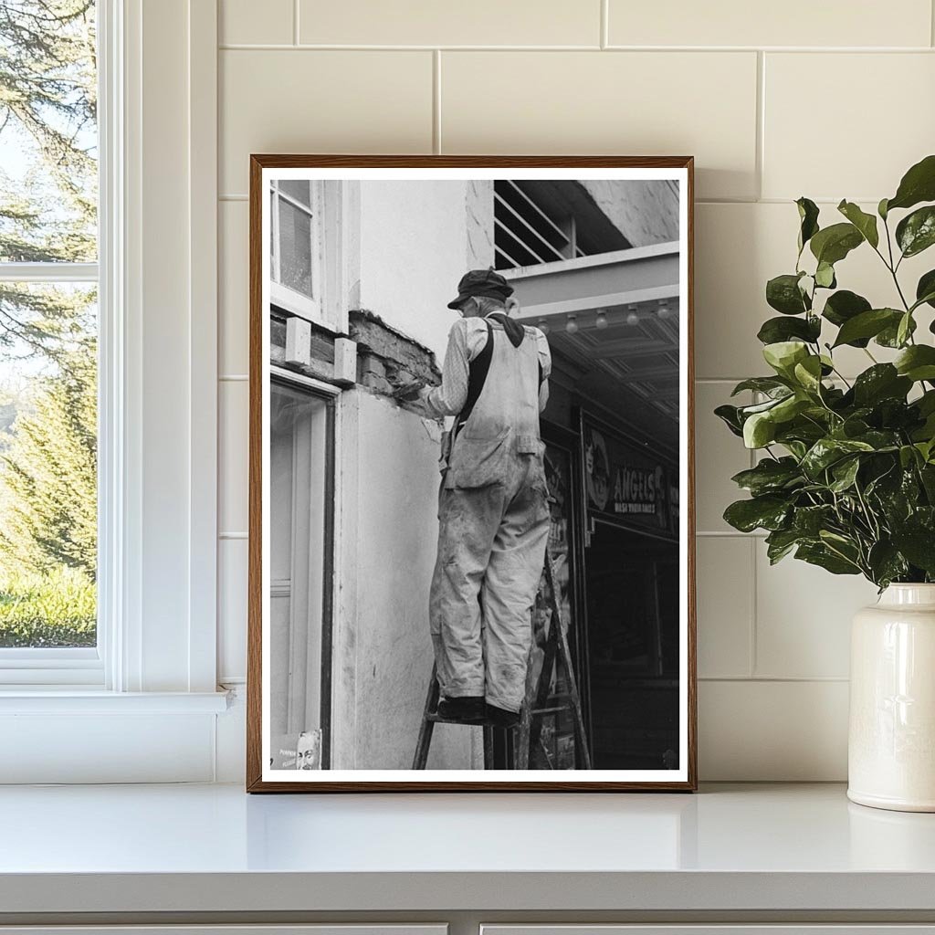 Plastering Scene in Waco Texas 1939