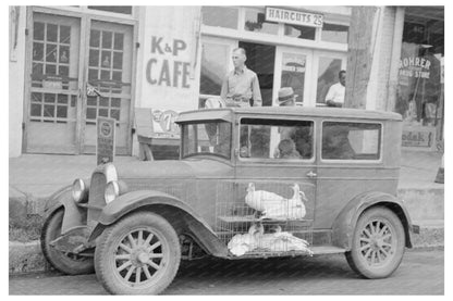 Geese in Pen at Waco Market Square 1939