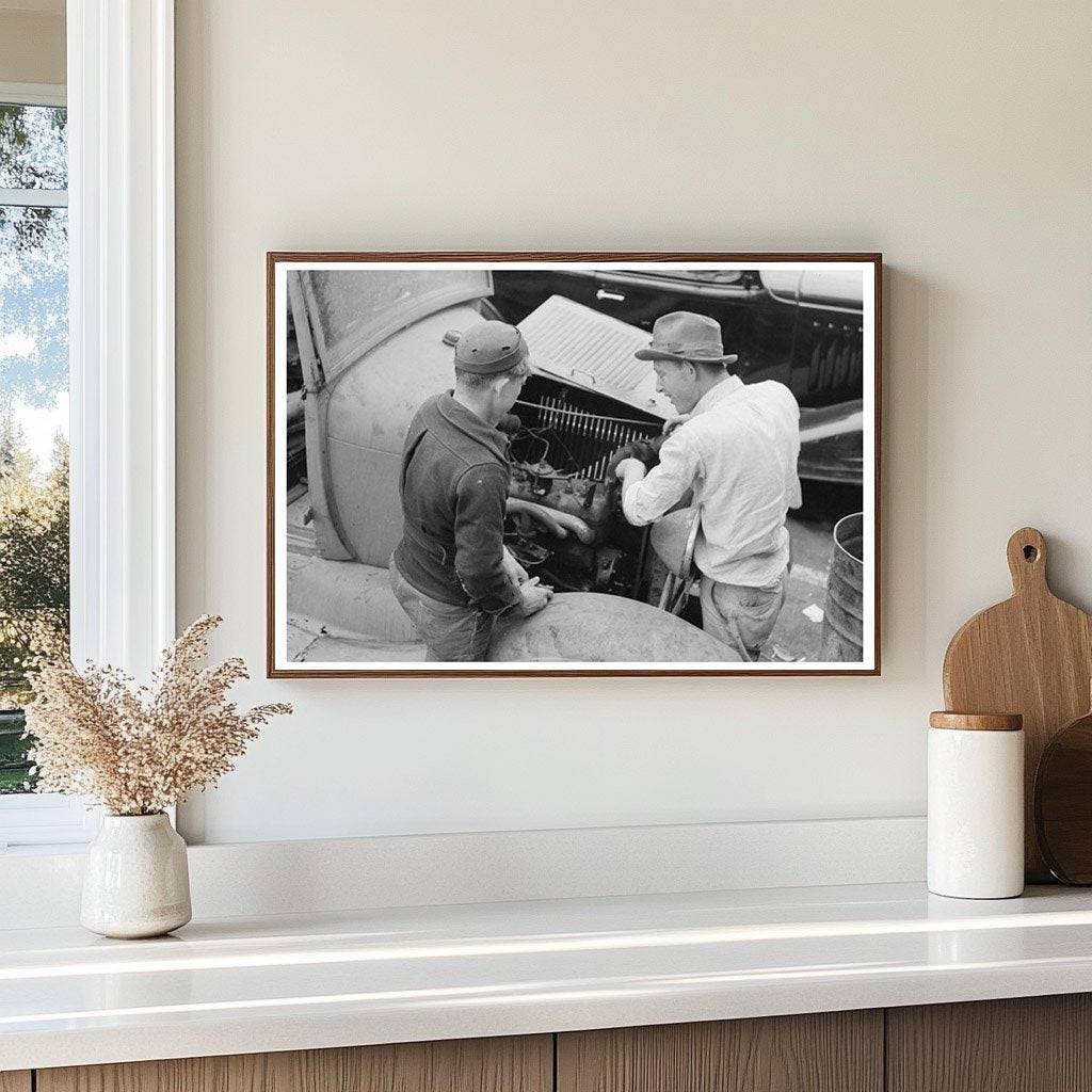 Vintage 1939 Waco Texas Automobile Motor Repair Photo