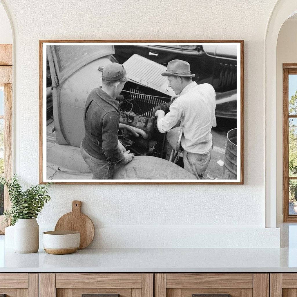 Vintage 1939 Waco Texas Automobile Motor Repair Photo