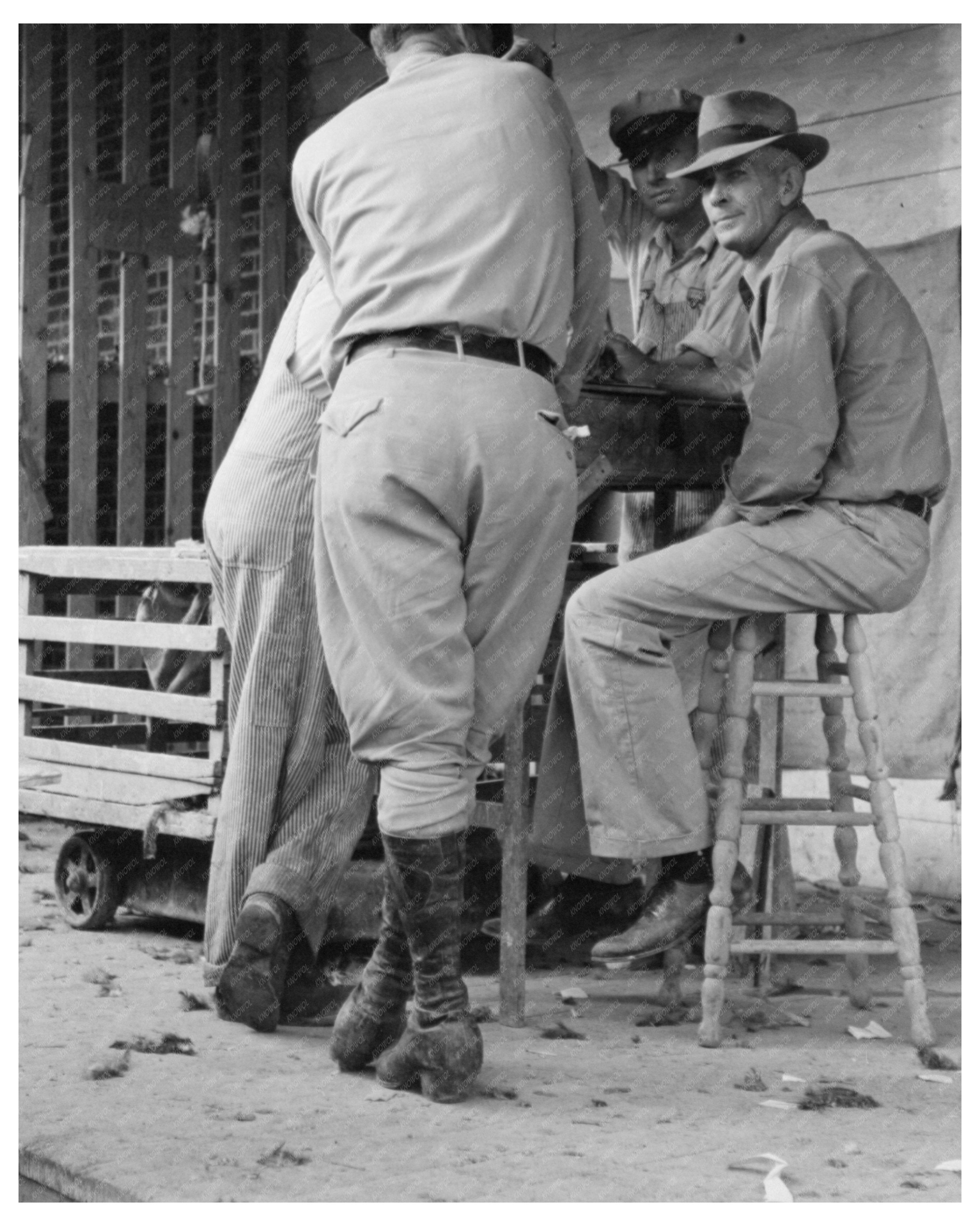 Poultry Weigher at Brownwood Cooperative 1939